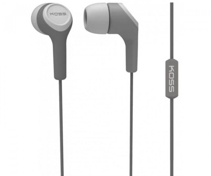 Наушники KOSS KEB15i Grey, Mini jack (3.5 мм), вакуумные, микрофон на проводе, кабель 1.2 м